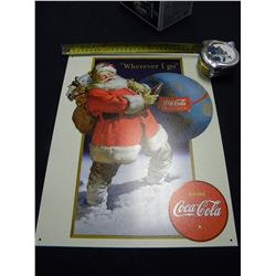 Santa Coca Cola tin sign