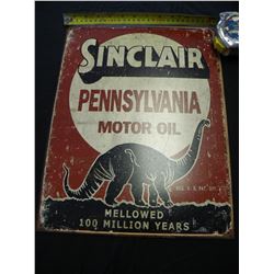 Sinclar motor oil tin sign