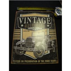 Vintage Service & Repair tin sign