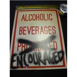 Alcoholic Beverages tin sign