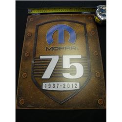 Mopar 75th Anniversary tin sign
