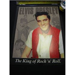 Elvis Presley The king of pop tin sign
