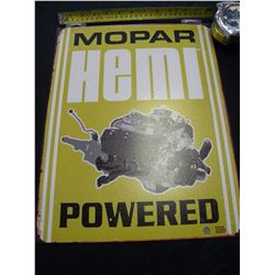 Mopar Hemi Powered tin sign