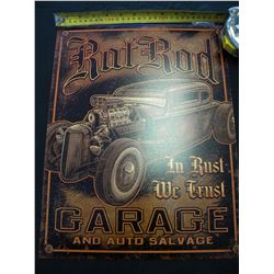 Rat Rod Garage tin sign