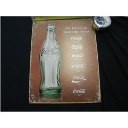 Coca Cola Script Heritage tin sign