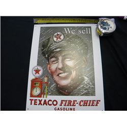 Texaco pump attendant tin sign