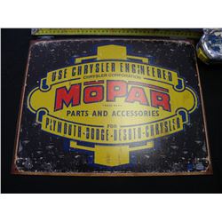 Mopar tin sign