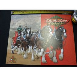 Budweiser tin sign