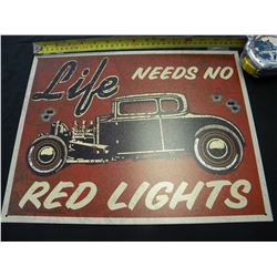 Rod tin sign