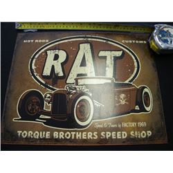Rat Rod Garage tin sign