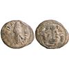 Image 1 : ARAB BYZANTINE: 'Abd Al-Malik (685-705), AE Fals (3.01g), Hims (Emesa), AH 74-78. Caliph standing fa
