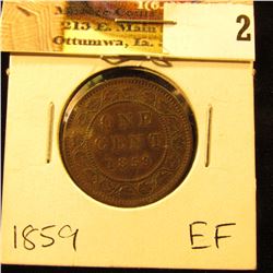 1859 Canada Large Cent, EF.