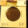 Image 1 : 1859 Canada Large Cent, EF.