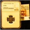 Image 1 : 1874H Canda Silver Dime, NGC slabbed EF40.