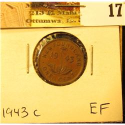 1943C Newfoundland Cent, EF.