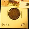 Image 1 : 1947C Newfoundland Cent, VF.