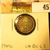 Image 1 : 1947C Newfoundland Silver Dime, Choice BU 63.
