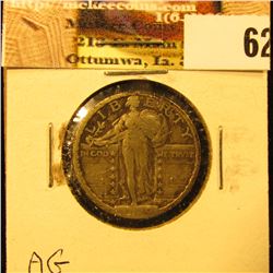 1920 S U.S. Standing Liberty Quarter, AG.