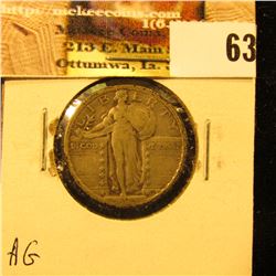 1923 P U.S. Standing Liberty Quarter, AG.