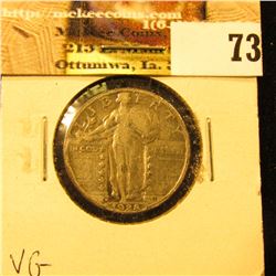 1928 D U.S. Standing Liberty Quarter, VG.