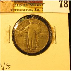 1929 S U.S. Standing Liberty Quarter, VG.