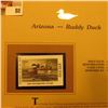 Image 2 : 2000 Millenium Arizona $7.50 State Migratory Waterfowl Stamp, mounted in a plastic page with literat