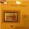 Image 2 : 2000 Millenium Arkansas $7.00 State Migratory Waterfowl Stamp, mounted in a plastic page with litera