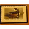 Image 2 : 2000 Millenium Iowa $5.50 State Migratory Waterfowl Stamp, mounted in a plastic page with literature