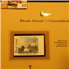 Image 2 : 2000 Millenium Rhode Island $7.50 State Migratory Waterfowl Stamp, mounted in a plastic page with li