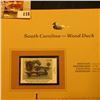 Image 2 : 2000 Millenium South Carolina $5.50 State Migratory Waterfowl Stamp, mounted in a plastic page with 