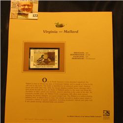 2000 Millenium Virginia $5.00 State Migratory Waterfowl Stamp, mounted in a plastic page with litera