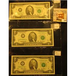 Pair of $2.00. Friedberg 1937I AU & 1937I*. Series 2003. No.I02426501A & I02642756*. & Series 2003A 