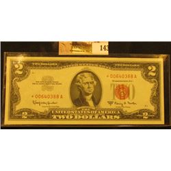 Series 1953A Two Dollar United States Note, Friedberg # 1514*, S/N *00640388A, Scarce Star Replaceme