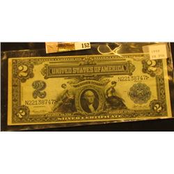 Series 1899 Two Dollar Silver Certificate, S/N N22138747, Friedberg # 256, VF.