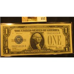Series 1928B One Dollar Silver Certificate "Funny Back", S/N G93216530B, signed by Woods/Mills, Frie