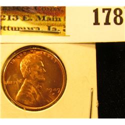 1949 D Lincoln Cent, Red Gem BU.