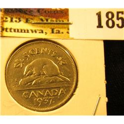 1937 Canada Nickel, EF.