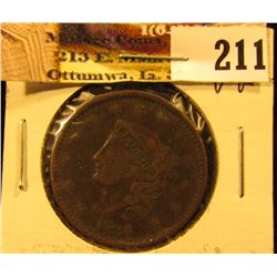 1834 U.S. Large Cent, VG. Slight bend.