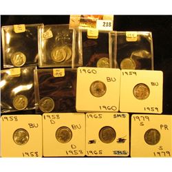 1955P, 58P, D, 59P, & 60P Gem BU Silver & (10) Clad Roosevelt Dimes. Includes some Proof & SMS speci