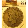 Image 1 : 1922 D U.S. Peace Silver Dollar, Fine.