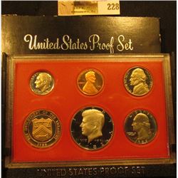 1982 S Cameo Frosted U.S. Proof Set in original holder. Includes Cent to Half-Dollar with special Mi