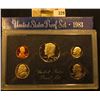 Image 1 : 1983 S Cameo Frosted U.S. Proof Set in original holder. Includes Cent to Half-Dollar.