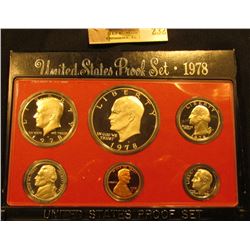 1978 S Superb Cameo Frosted U.S. Proof Set in original holder. Includes Cent to Eisenhower Dollar.
