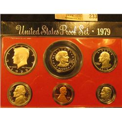 1979 S Cameo Frosted U.S. Proof Set in original holder. Includes Cent to Dollar.
