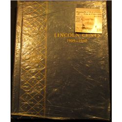 1909 P VDB to 40 Partial Set of Lincoln Cents in a Deluxe Whitman Album. Includes such rarities as 1