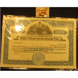 Number 455 Unissued Stock Certificate "The Cracker Jack Co…State of Illinois", central vignette of W