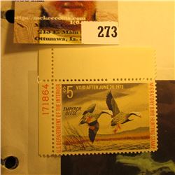 1972 RW39 Federal Migratory Bird Hunting $5 Stamp, unsigned, original gum, depicts a pair of Emperor