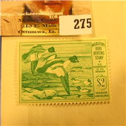 1949 RW16 Federal Migratory Bird Hunting $1 Stamp, unsigned, original gum, NH, VF.