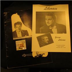 Pair of George Liberace advertising material, one of which is autographed inside. "Ak-Sar-Ben Colise