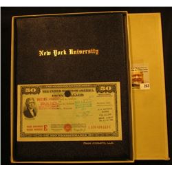 June 5, 1940 Diploma "The Chancellor and Council New York University…confer upon Frank Aydelotee the